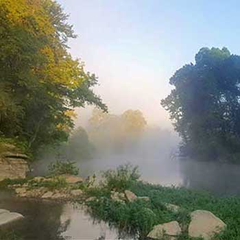 Morning mist on the Buffalo River